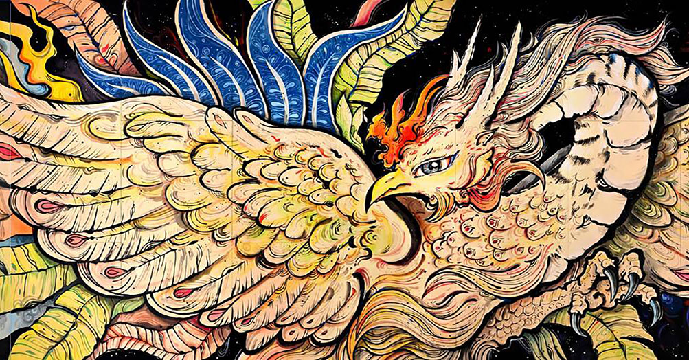 『日本一大きな鳳凰の天井画